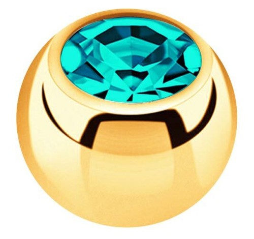 Set 2 Piercing Gioielli Vite Palle Placcato Oro IN 1,6x5mm con Zirconia Crystal - Foto 11 di 36