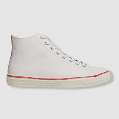 $750 Marni Women's Black/White Goo Ye Tricolor Leather High-Top Sneaker Shoes 40