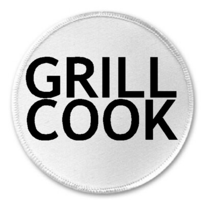 Grill Cook 3'' Iron-On Sew Patch Chef Kitchen Job Culinary Food Service Gift