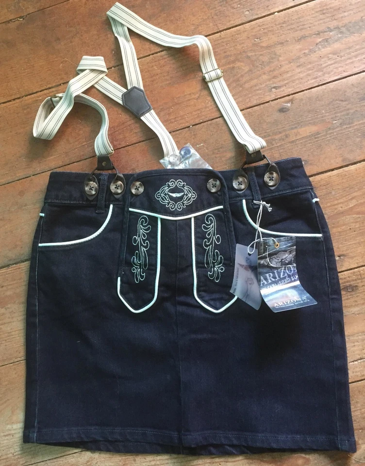 TRACHTEN OKTOBERFEST JEANSROCK HOSENTRÄGER 36 38 ARIZONA 66€ blau *871595 - Bild 2 von 4