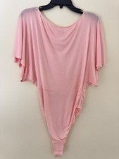 NWOT Free People Intimately Homebody boatneck flutter tee thong bodysuit Size M