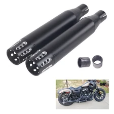 Black 3" Slip on Mufflers Exhaust for Harley 2014-2022 Sportster XL 883/1200