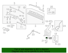 2009-2015 Honda Pilot Genuine Windshield Washer Fluid Level Sensor Grommet OEM