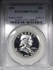 1955 Proof Franklin Half Dollar PCGS PR67 CAMEO