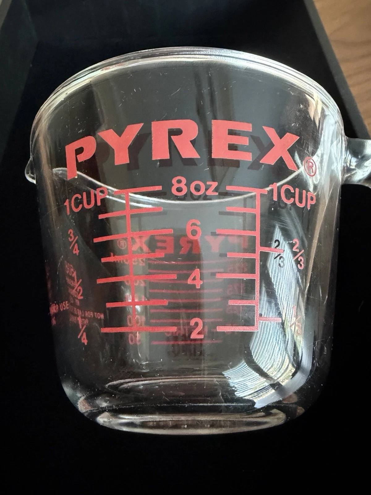Vintage PYREX 508 1 Cup Measuring Cup Patent Pending Corning NY USA Thick Glass