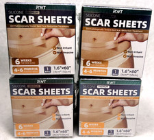  4 Scar Away Silicone Scar Sheets 1.6"x60" Breathable  Comfortable Exp 4/17/28