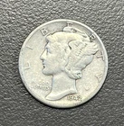 1942 - 10C Mercury Dime / 90% Silver Coin.