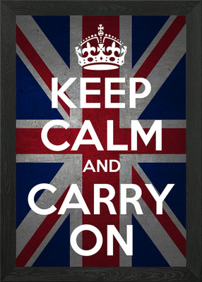 KEEP CALM AND CARRY ON Gerahmtes Wandbild Poster Leinwanddruck Bild