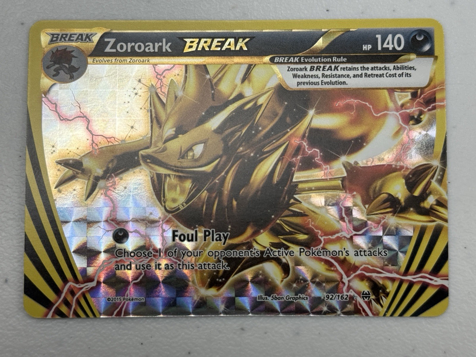 Pokemon Zoroark BREAK 92/162 Breakthrough Holo NM