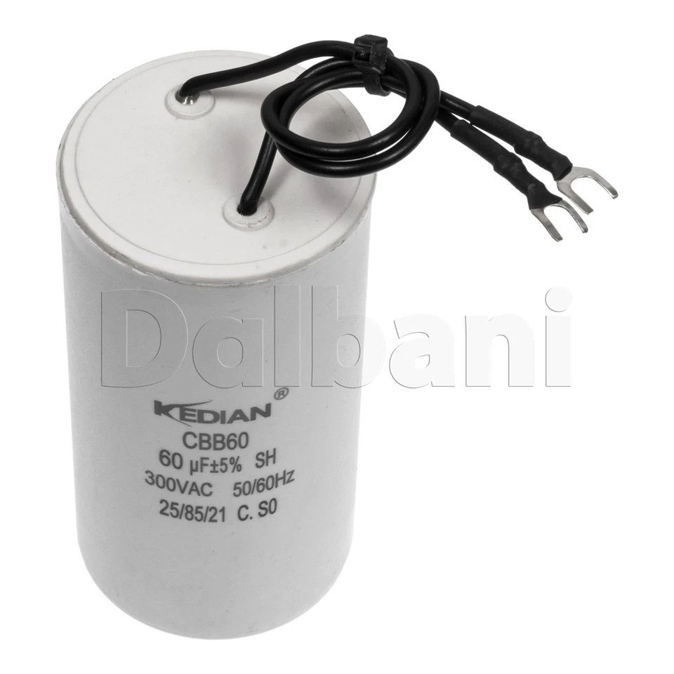 60UF 300VAC Wire Motor Run Capacitor CBB60 50/60HZ HVAC 25/85/21 45X95mm 60MFD - Image 3 of 3