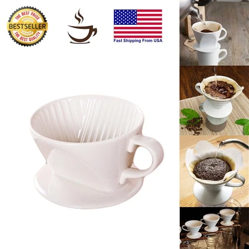 Ceramic Porcelain Drip Coffee Cone Filter Brewer with 3 holes Brewer 102 Type