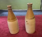 Pair Of STONEWARE GINGER BEER BOTTLES Only Problem Is The Shipping Price