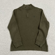 Polo Ralph Lauren Quarter Zip Sweater Green Youth Large 14-16