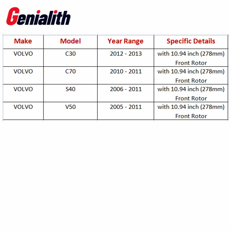 For 2004-2011 Volvo S40 Front Rear Drilled Slotted Brake Rotors Pads Brake Kit Foto 2 de 4