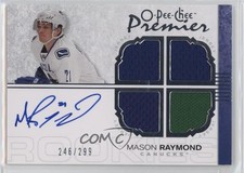2007 O-Pee-Chee Premier Quad Rookie Memorabilia 246/299 Mason Raymond Auto 0bz8