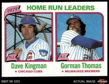 1980 Topps #202 Dave Kingman / Gorman Thomas HR Leaders Cubs Brewers 8 - NM/MT