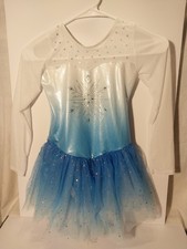 Girls Sparkling Snowflake Gymnastics Leotard, Dance, Fitness Size 150 Kid Outfit