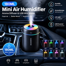 180ML Mini USB Air Humidifier Aroma Diffuser Essential Oil Mist Maker Car Home