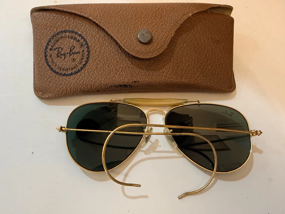 Occhiali Originali Ray Ban Aviator Vintage anni 70 - Immagine 2 di 4