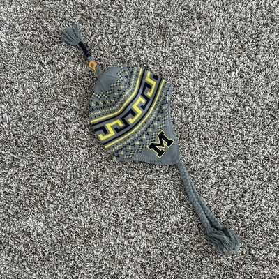 Michigan Wolverines Signature Knit Winter Hat Fleece Trapper Ear Flaps Tassels