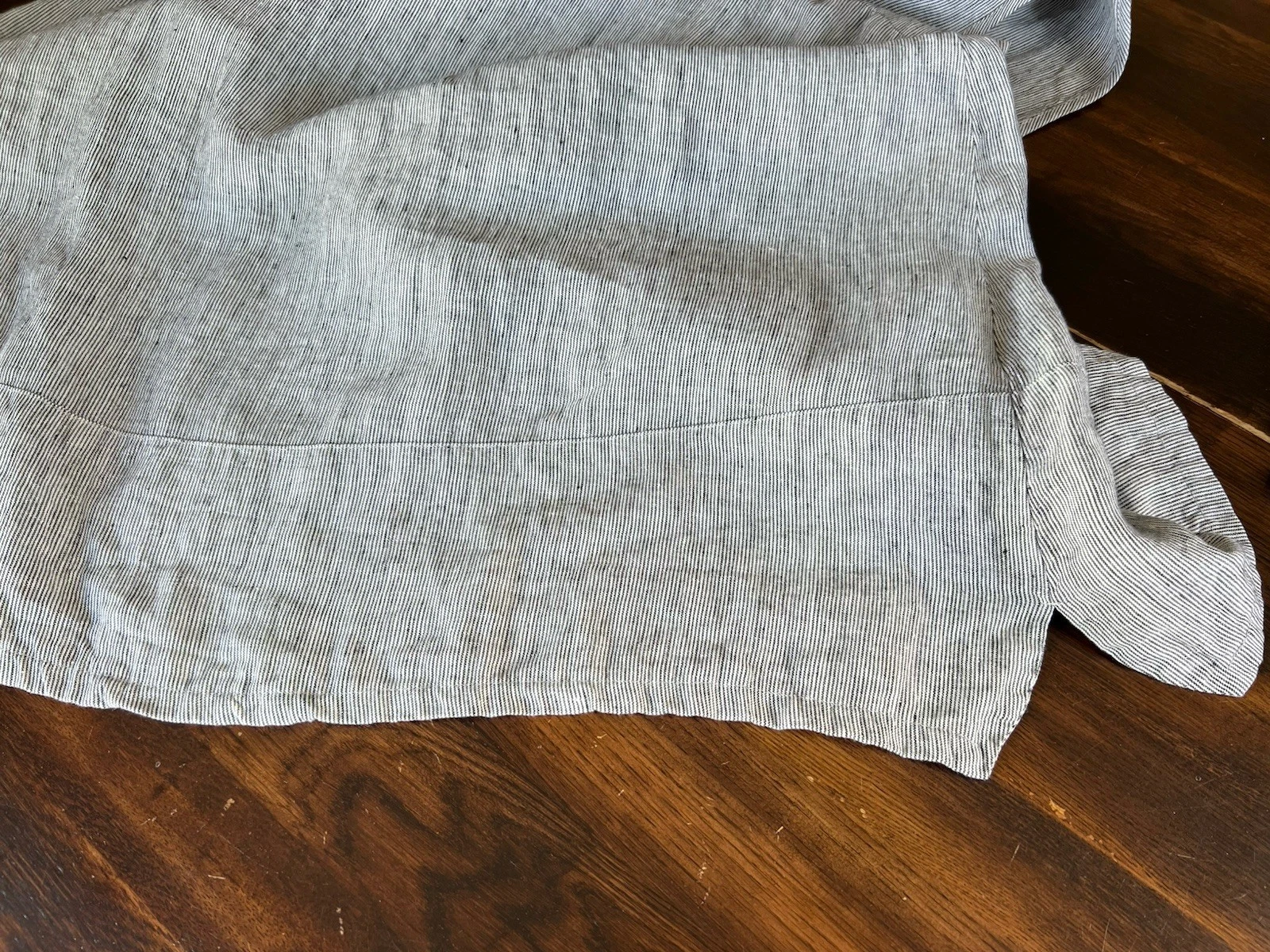 VETEMENTS Abito smanicato lino donna taglie forti 3G 24 26 grigio righe costa boho