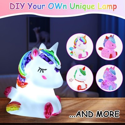 Highttoy Einhorn Spiegel Lampe 2in1 - DIY Bastelset Für Mädchen Ab 7 Jahren