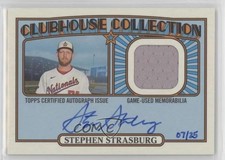 2021 Topps Heritage Clubhouse Collection Relics 7/25 Stephen Strasburg Auto 0c3