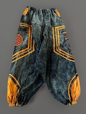 Himalaya Handmade 100 Cotton Harem Pants Sz L/XL Grey and orange