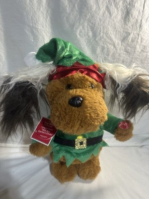 Christmas Animated 13'' Flapping Ears Puppy Dog We Are Santa's Elves NWT VIDEO