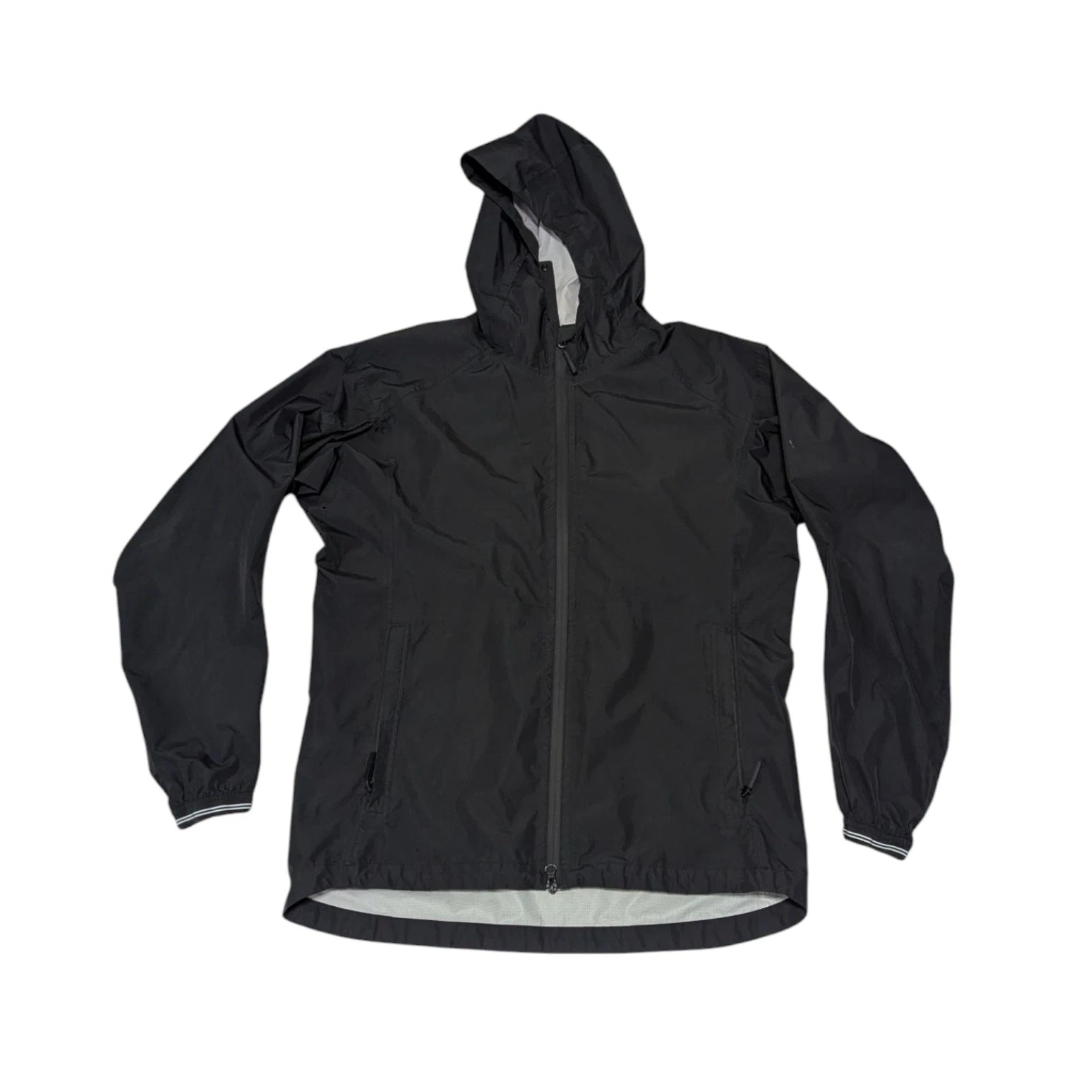 Bearded Goat Aberdeen Rain Jacket Black Hooded Waterproof Mens Medium Gorpcore