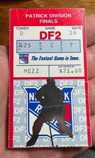 1990 HOCKEY PLAYOFF TICKET CAPITALS RANGERS GARTNER GOAL JOHN DRUCE HAT TRICK