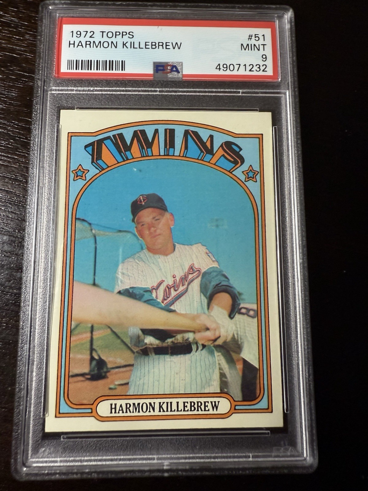 1972 Topps #51 Harmon Killebrew PSA 9 Minnesota Twins HOF