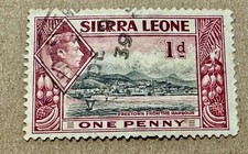 Sierra Leone stamp 1938 King George VI - FREETOWN harbour - Scott 174 U/H Fine