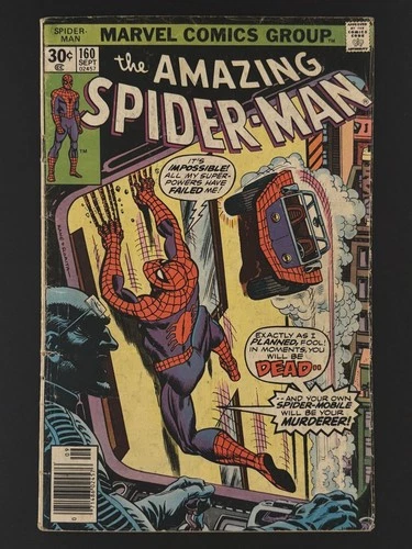 Amazing Spider-Man #160 - 2nd App Spider-mobile mid-grade (1976) - 4.0 (VG)