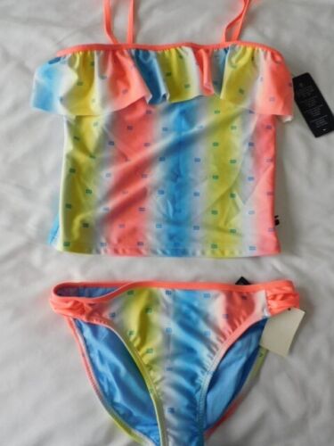 Tommy Hilfiger Big Girls 2-Pc. Diamonique Tankini - Multicolored, Large/12/14