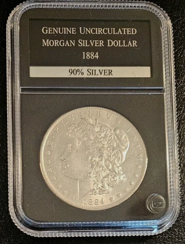 Mint State 1884 O BU Morgan Silver Dollar PCS Coins Slabbed Genuine Uncirculated