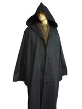 BLACK SITH ROBE Jedi Cloak Anakin Costume dark side halloween party