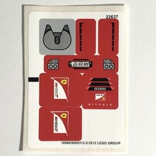 LEGO STICKER SHEET 30191 Scuderia Ferrari Truck Polybag Racers Decals Stickers