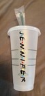 NEW Starbucks Reusable Cold Cup Tumbler with Name 24oz- Friends Theme - Jennifer — photo 2