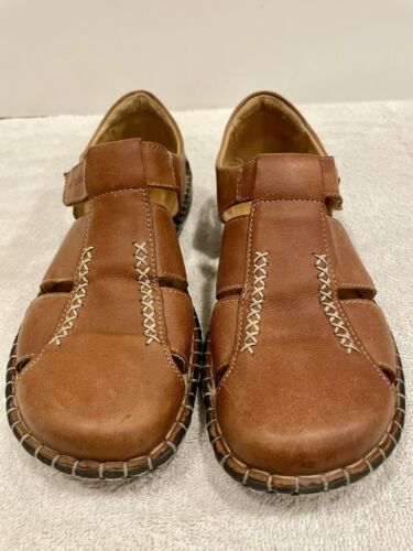 Josef Seibel Women’s Brown Leather Sandals Closed Toe Shoes EU 38 - Picture 1 of 6