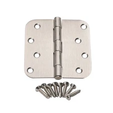 100  PCS Satin Nickel Steel Door Hinge 61974   4"  5/8 Radius Corner SN