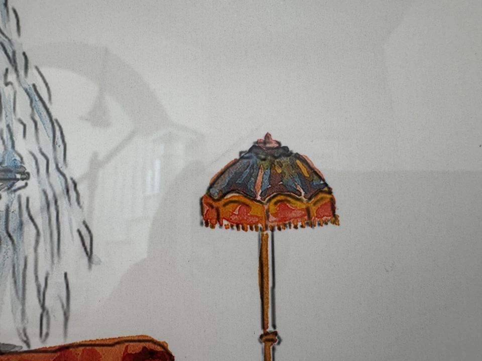 OOAK Pottery Barn Framed Art -Friends TV Show-Inspired Fountain Couch VERY RARE - Image 3 of 4