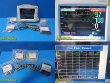 Philips M8002A Intellivue MP30 Monitor W/ M3001A Module & Patient Leads ~ 27628