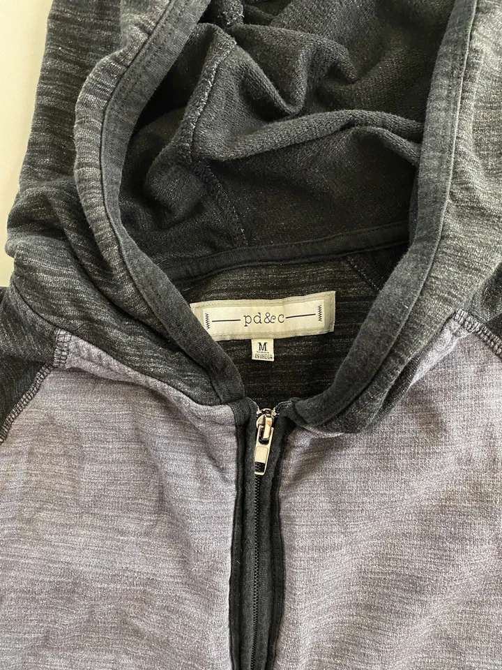 Paper Denim & Cloth Zippered Hoody SWEATER Medium M Slim  - Image 3 of 4