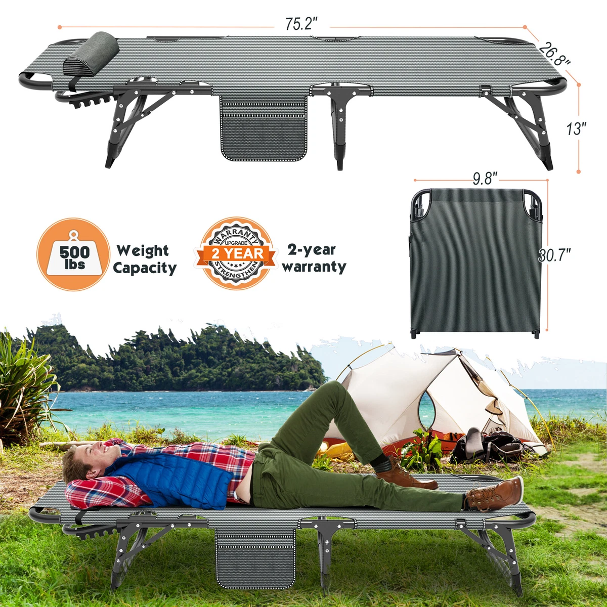 Reclining cot new arrivals