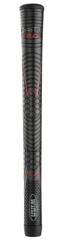 WINN GRIPS Winn DRI-TAC 2.0 STANDARD Jet Black Golf Grip - 52DT-JBK