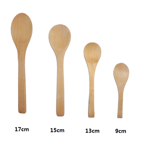 6piece(9/13/15/17cm) Long Handled Wooden Spoon Teaspoon, kitchen Cooking Utensil - Picture 3 of 7