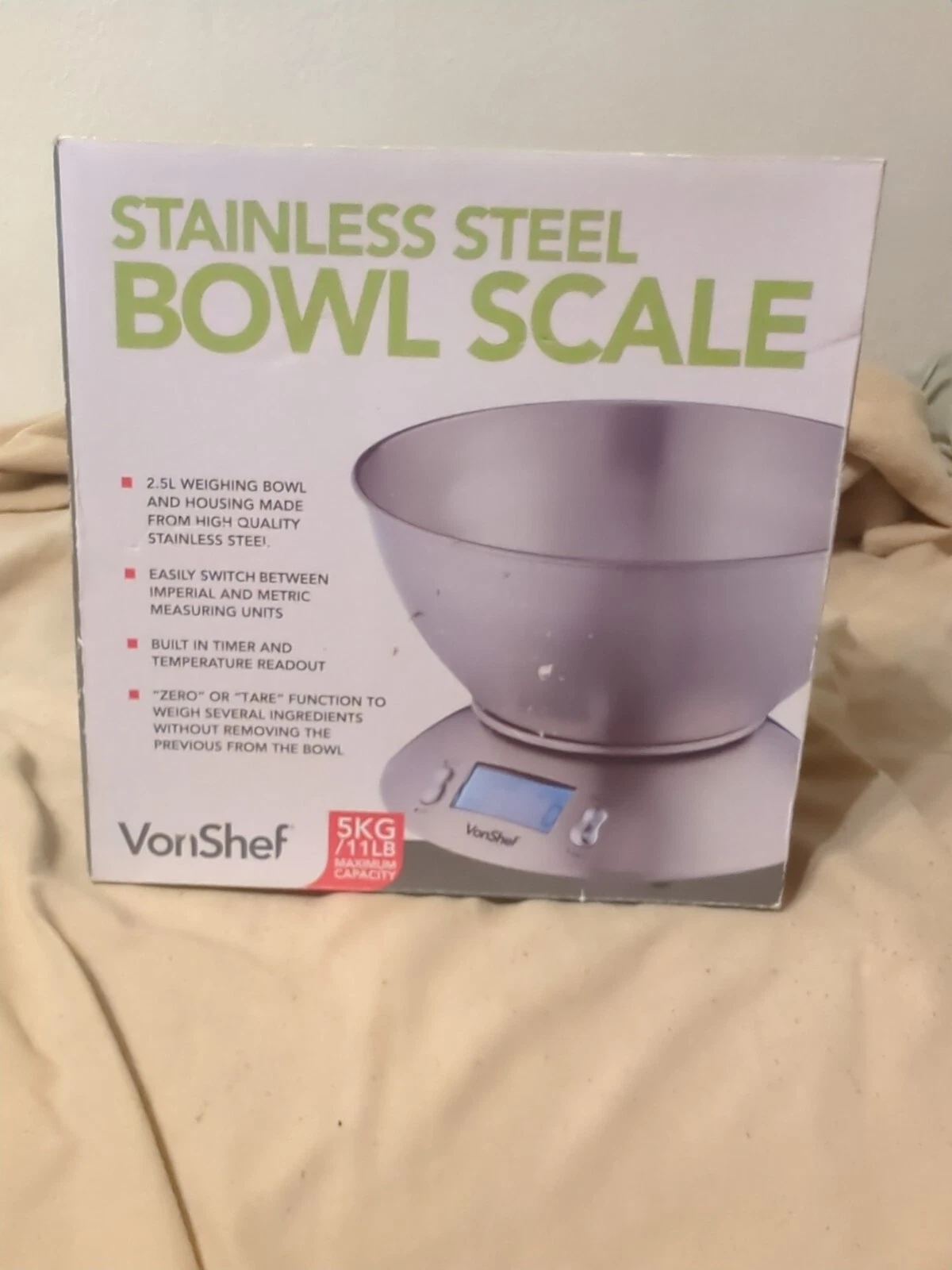 VONSHEFKitchen Scale Stainless Steel Bowl Scale