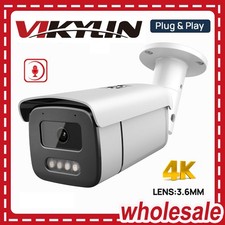 Vikylin 4K 8MP Security IP Camera Full color CCTV Outdoor POE Bullet Onvif Audio