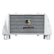 2.3" Inlet / Outlet 19"x11"x3" Universal Aluminum Top Mount Intercooler ONE SIDE